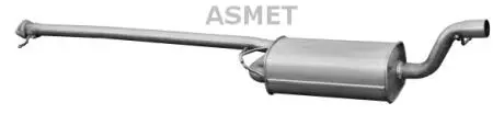 07154 Середній глушник вихлопних газів ASMET підбір по vin на Brocar