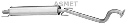 05158 Середній глушник вихлопних газів ASMET підбір по vin на Brocar