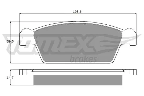 1075 Колодки гальмівні дискові, комплект TOMEX підбір по vin на Brocar