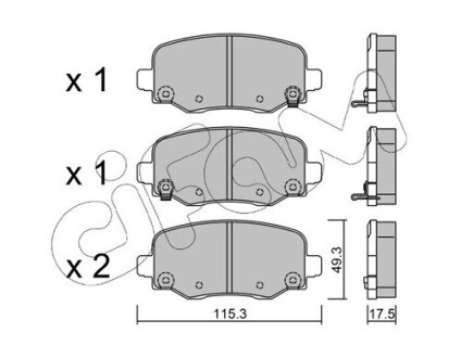 82210021 Комплект тормозных колодок CIFAM подбор по vin на Brocar