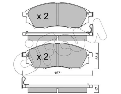 8228190 KLOCKI HAMULC. NISSAN MURANO 03- CIFAM подбор по vin на Brocar