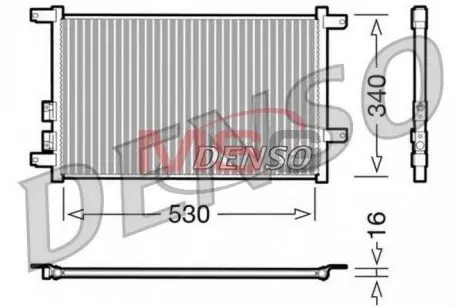 DCN01011 Радіатор кондиціонера DENSO підбір по vin на Brocar