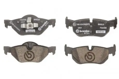 P06038X Гальмівні колодки дискові BREMBO підбір по vin на Brocar