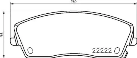 P11041 Комплект гальмівних колодок BREMBO підбір по vin на Brocar