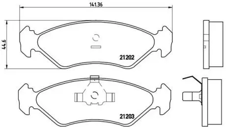 P24028 Гальмівні колодки, дискове гальмо (набір) BREMBO підбір по vin на Brocar