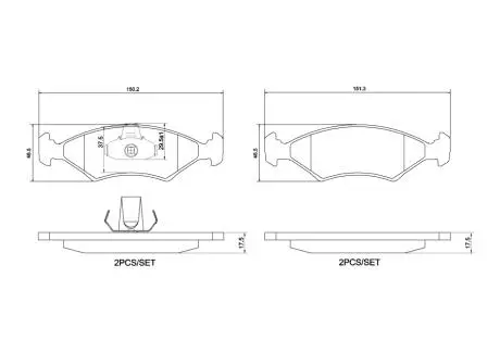 P24043 Гальмівні колодки к-кт. BREMBO підбір по vin на Brocar