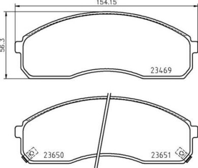 P30091 P30091_колодки дисковые передние! KIA Carnival 2.5/3.5/2.9CRDi 01>/Sedona 2.5/2.9HPDi 00> BREMBO підбір по vin на Brocar