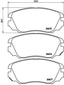 P59054 Гальмівні колодки к-кт. BREMBO підбір по vin на Brocar