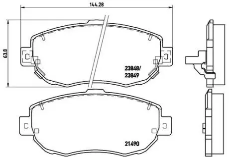 P83037 Гальмівні колодки, дискове гальмо (набір) BREMBO підбір по vin на Brocar
