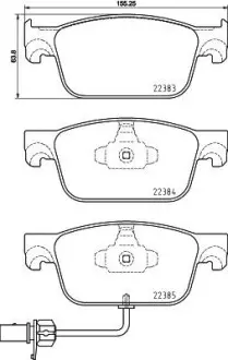 P85153 Гальмівні колодки дискові BREMBO підбір по vin на Brocar