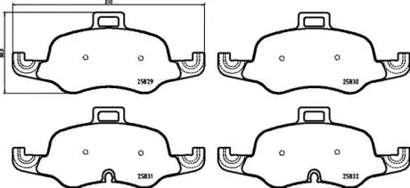 P85160 Гальмівні колодки дискові BREMBO підбір по vin на Brocar