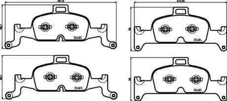 P85164 Тормозные колодки дисковые P85 164 BREMBO BREMBO подбор по vin на Brocar