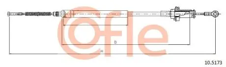105173 Трос, стояночная тормозная система 10.5173 COFLE COFLE підбір по vin на Brocar