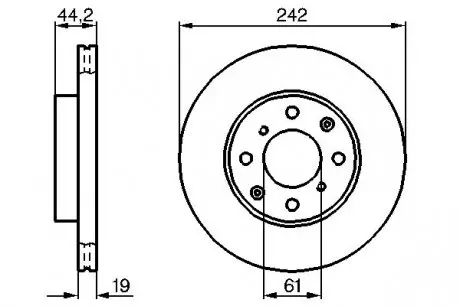 0986478503 Тормозной диск BOSCH підбір по vin на Brocar