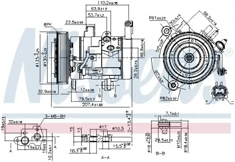890159 Компресор NISSENS підбір по vin на Brocar