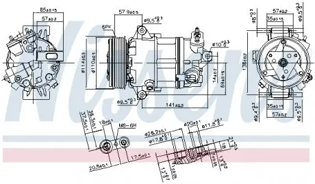 890056 Компрессор NISSENS підбір по vin на Brocar