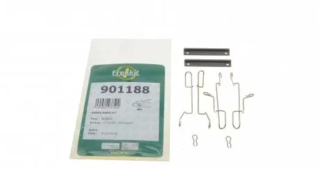901188 Планка супорта (переднього) прижимна (к-кт) Citroen BX/ZX/AX 86-97/Peugeot 306/405 91-01 (Bendix) FRENKIT підбір по vin на Brocar