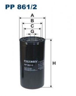 PP8612 Фільтр палива FILTRON підбір по vin на Brocar