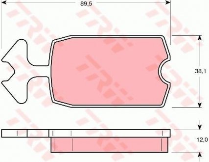 GDB127 Гальмівні колодки, дискове гальмо (набір) TRW підбір по vin на Brocar