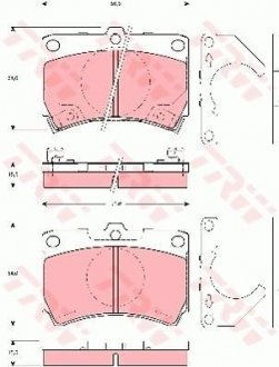 GDB3252 Гальмівні колодки, дискове гальмо (набір) TRW підбір по vin на Brocar