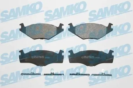 5SP224 Колодки гальмівні VW Golf/Jetta 1.3 83- /Polo -94 SAMKO підбір по vin на Brocar