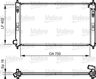 735575 Радіатор охолодження Mitsubishi Lancer/Outlander 07- VALEO підбір по vin на Brocar