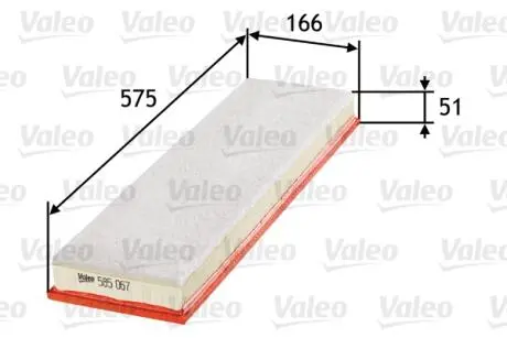 585067 Фільтр повітряний VALEO підбір по vin на Brocar