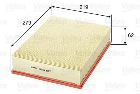 585107 Воздушный фильтр VALEO підбір по vin на Brocar