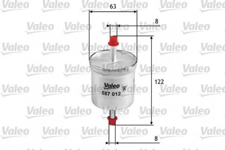 587012 Топливный фильтр VALEO подбор по vin на Brocar