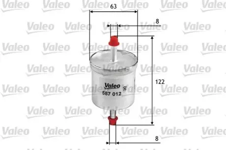 587012 Топливный фильтр VALEO подбор по vin на Brocar