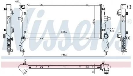 606739 Радиатора NISSENS подбор по vin на Brocar