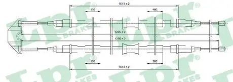 C0550B Трос ручного гальма LPR підбір по vin на Brocar