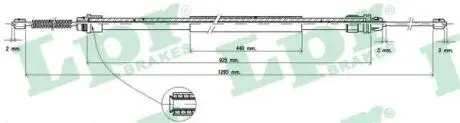 C0740B Трос, стояночная тормозная система LPR підбір по vin на Brocar