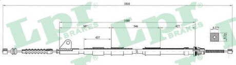 C0851B Трос, стояночная тормозная система LPR підбір по vin на Brocar