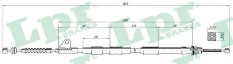 C0851B Трос ручного гальма LPR підбір по vin на Brocar