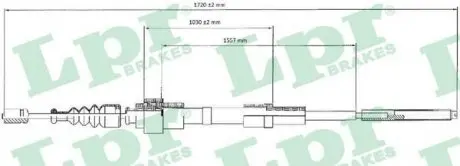 C0956B Тросик стояночного тормоза LPR підбір по vin на Brocar
