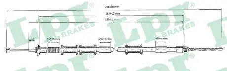 C1321B Трос ручного гальма LPR підбір по vin на Brocar