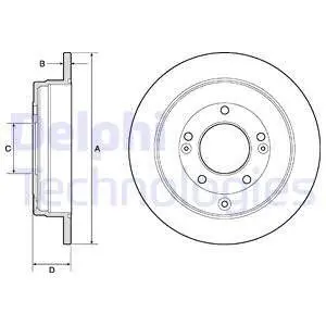 BG4767C Диск гальмівний DELPHI підбір по vin на Brocar
