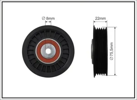 34522 82-22 Ролик паска приводного Audi A4,A6 Skoda Superb VW Golf IV 1.9Tdi 01.98- CAFFARO підбір по vin на Brocar