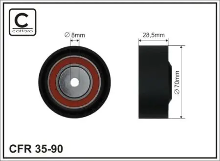 3590 РОЛИК поліклінового ременя BMW M62B44 96-98 окремо CAFFARO підбір по vin на Brocar