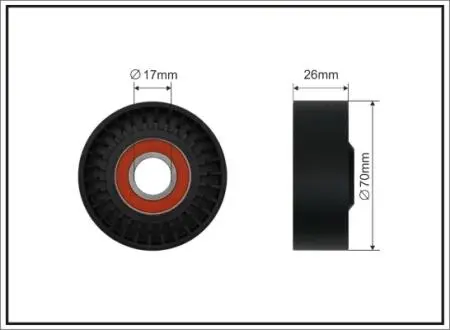 0183 Ролік Bmw E60/65/66 4.0/4.5i 01-> CAFFARO підбір по vin на Brocar