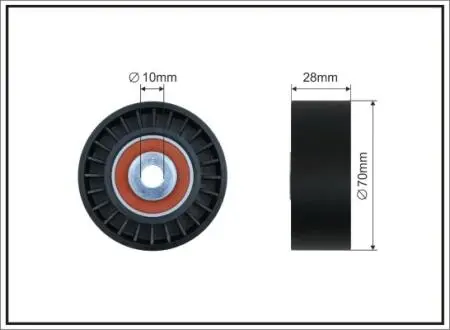 45960 Ролик п/клин. ременя PSA Xsra, 206 1.1/1.4/1.6L CAFFARO підбір по vin на Brocar