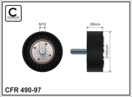 49097 Ролик рем..Captiva,Cruze,Epica,Lacetti 2.0 Caffaro 65*26 CAFFARO підбір по vin на Brocar