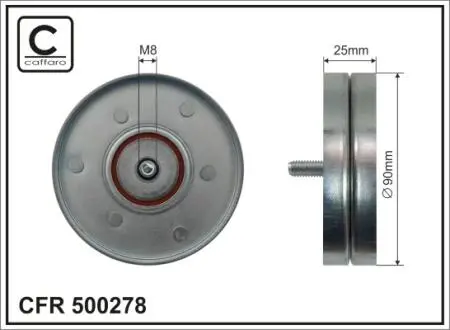 500278 Ролик генератора Audi A4/Q5 1,8-2,0TFSI CAFFARO підбір по vin на Brocar