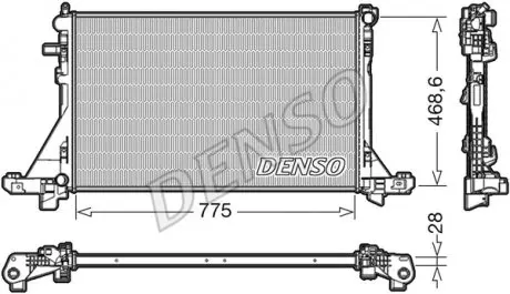 DRM23093 Радіатор двигуна DENSO підбір по vin на Brocar