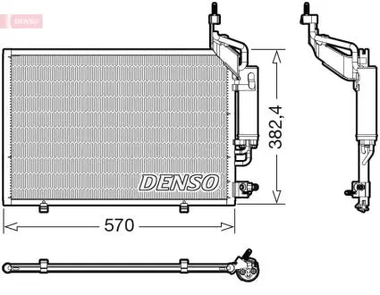 DCN10050 Радіатор кондиціонера DENSO підбір по vin на Brocar