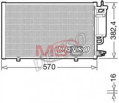 DCN10051 Радіатор кондиціонера DENSO підбір по vin на Brocar