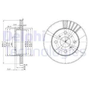 BG3173 Гальмівний диск DELPHI підбір по vin на Brocar