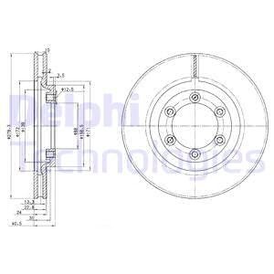 BG3523 Тормозной диск DELPHI подбор по vin на Brocar