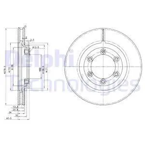 BG3523 Тормозной диск DELPHI підбір по vin на Brocar